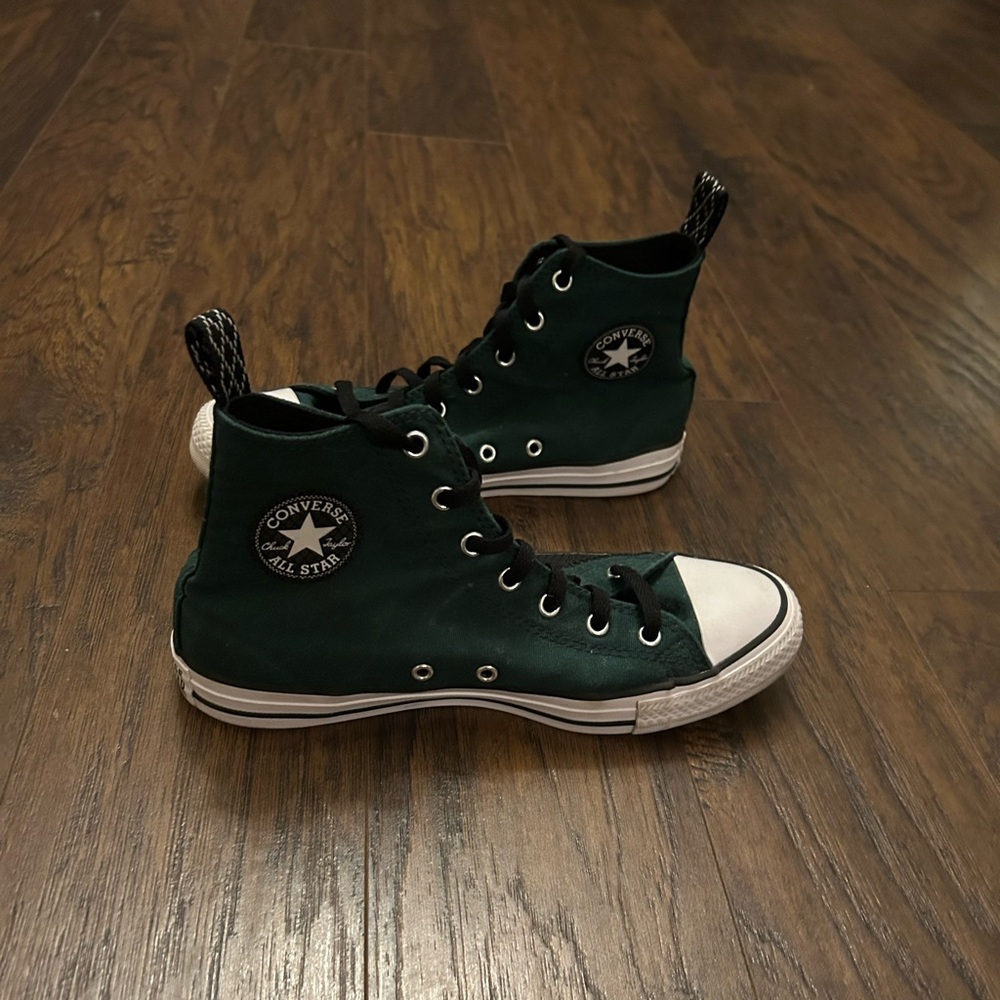 Converse Chuck Taylor All Star High Top Sneakers Green Canvas Kids Unisex